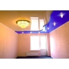 Мини-фото: Двухуровневый натяжной потолок бежево-синий