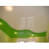Мини-фото: Двухуровневый натяжной потолок бело-зеленый