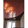 Мини-фото: Двухуровневый натяжной потолок розово-коричневый
