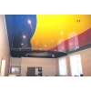 Мини-фото: Криволинейная спайка натяжной потолок трехцветный