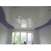 Мини-фото: Криволинейная спайка натяжной потолок бело-фиолетовый