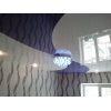 Мини-фото: Криволинейная спайка натяжной потолок бело-фиолетовый №3