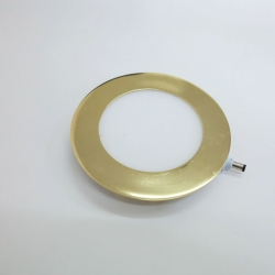 LED-панель круглая Лайт 6W (120 мм, золотая) фото
