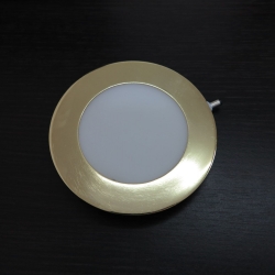 LED-панель круглая Лайт 6W (120 мм, золотая) фото №1
