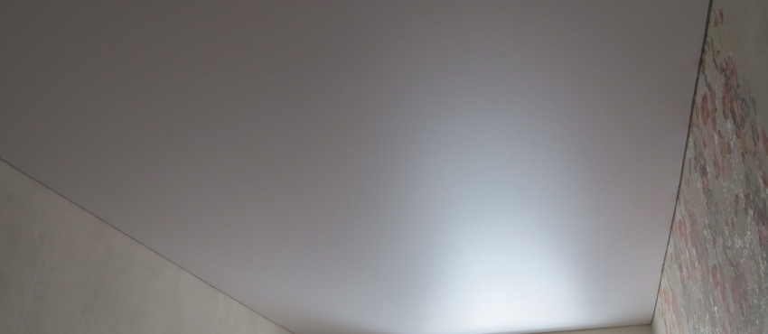 Белый матовый ПВХ MSD натяжной потолок фото №1