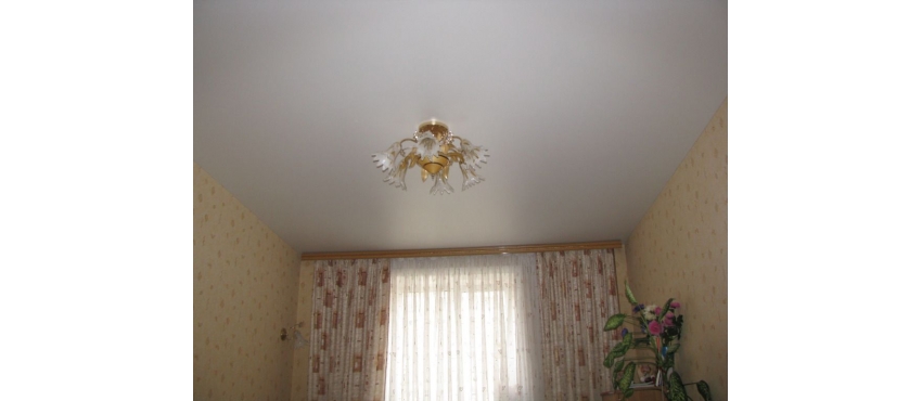 Фото: Матовый натяжной потолок белый №4