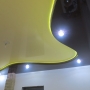 Двухуровневый золотой MSD натяжной потолок мини фото №2