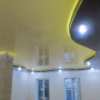 Двухуровневый золотой MSD натяжной потолок мини фото №3