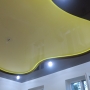 Двухуровневый золотой MSD натяжной потолок мини фото №4