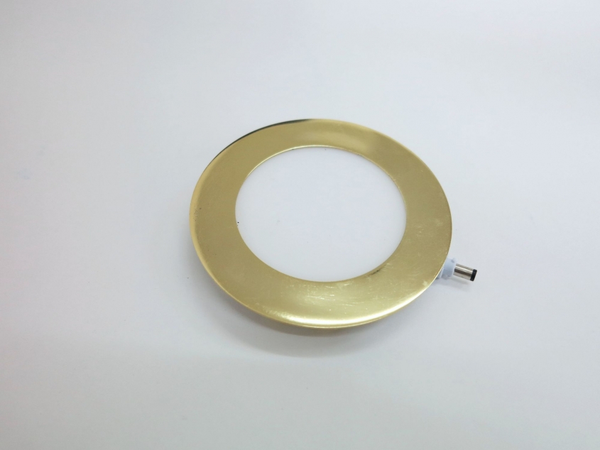 LED-панель круглая Лайт 6W (120 мм, золотая)